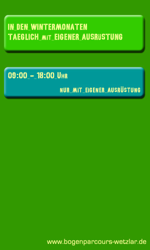 �ffnungszeiten im Kletterwald