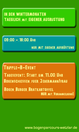 �ffnungszeiten im Kletterwald