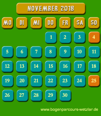 �ffnungszeiten November