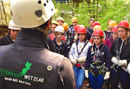 Einweisung am Sicherheitsparcours