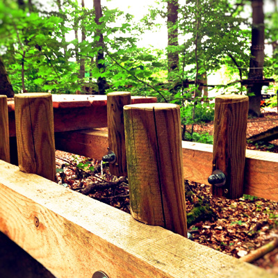 Konzentrations-Poller im Bambini-Parcours