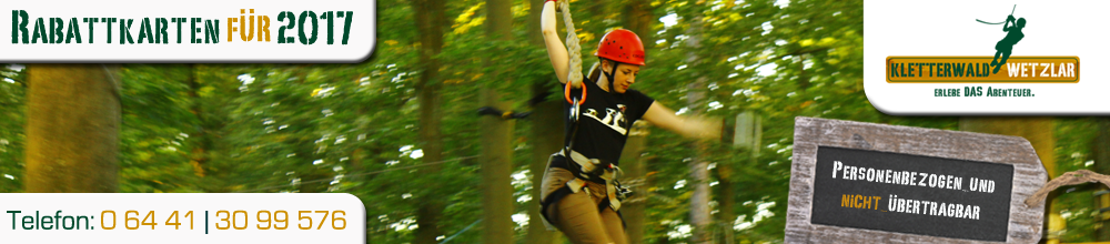 Kletterwald Wetzlar - erlebe DAS Abenteuer