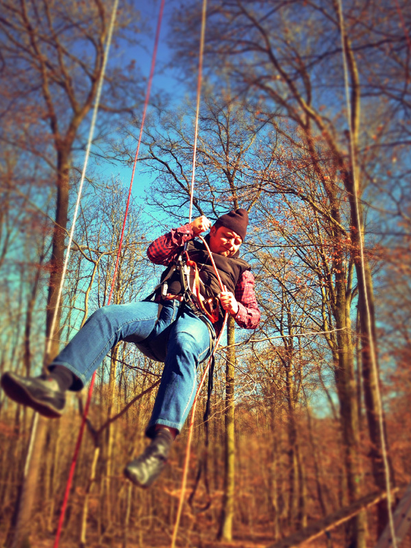 Friso Richter auf dem Weg nach unten