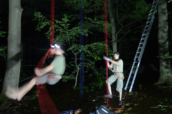 Aufstieg im Dunklen nach oben