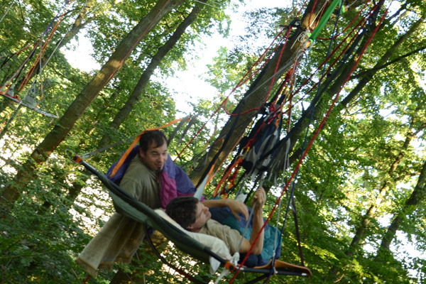 morgens im Wald aufwachen